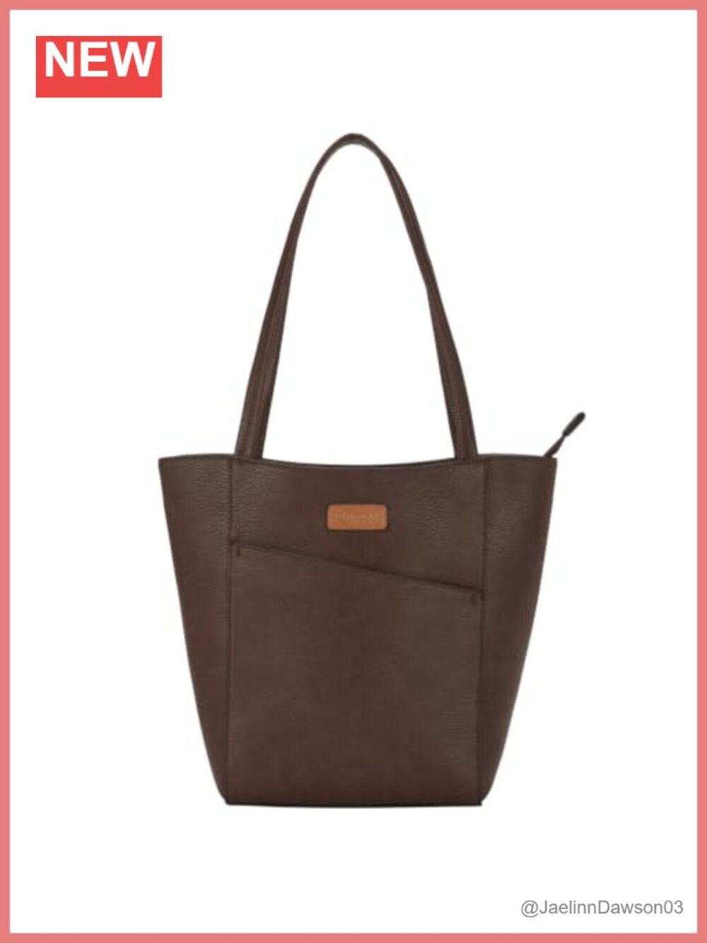 Large Capacity Vegan Leather Tote Shoulder Bag Zip Travel Work Beach